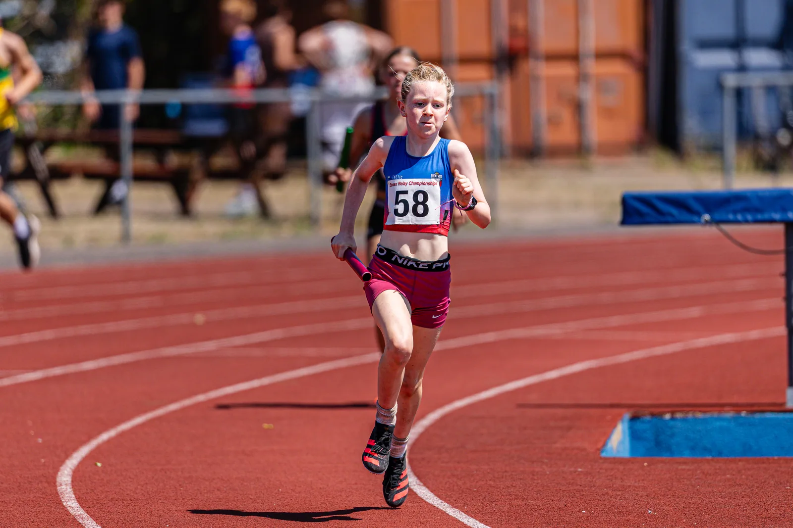 Brentwood Beagles athletes at the Essex Relay Championships, Thurrock, 12 July 2026