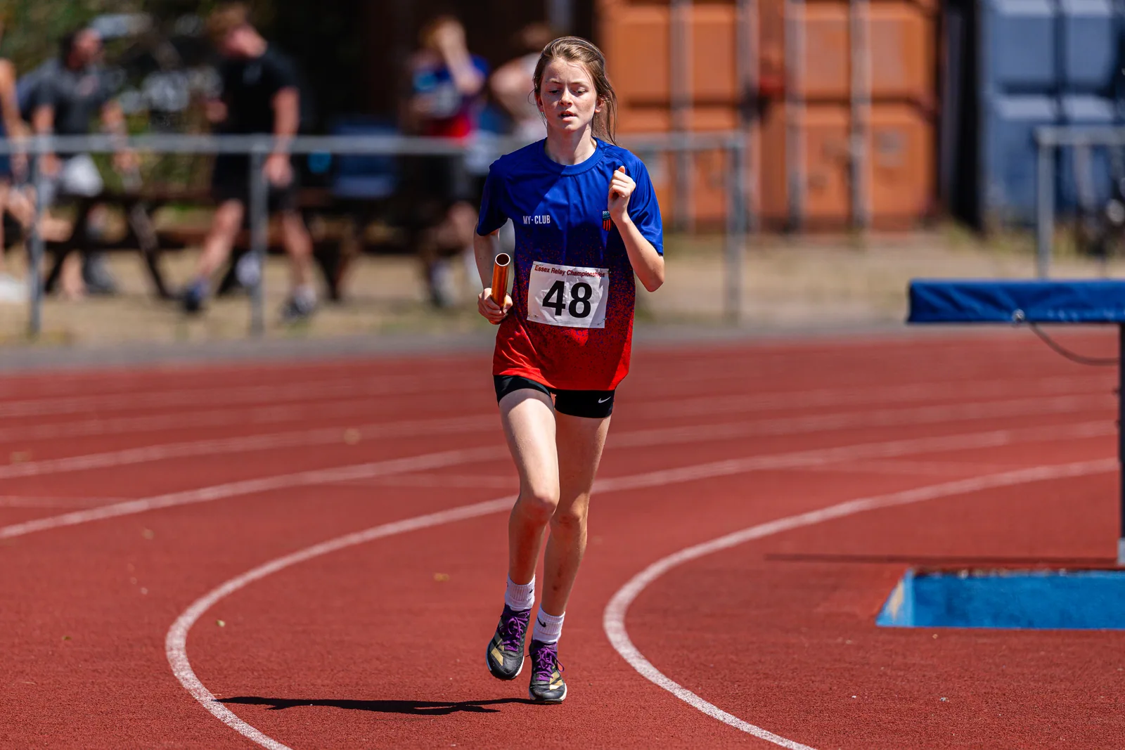 Brentwood Beagles athletes at the Essex Relay Championships, Thurrock, 12 July 2026