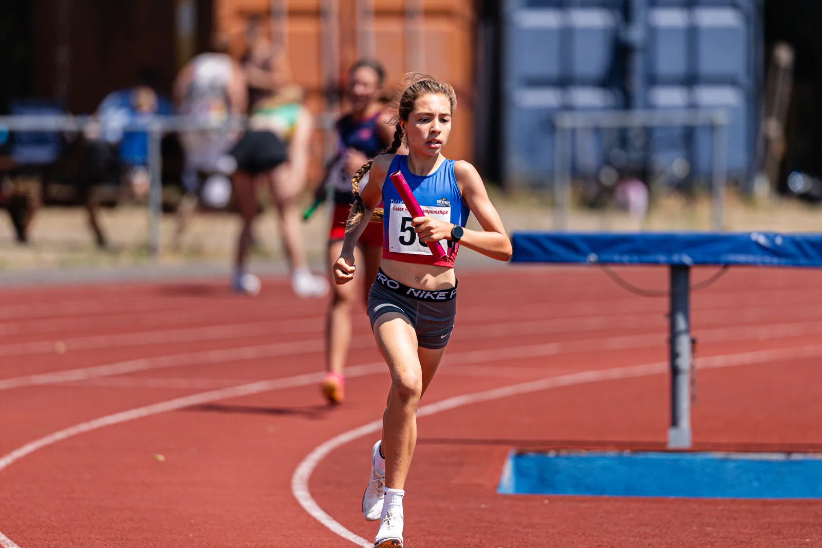 Brentwood Beagles athletes at the Essex Relay Championships, Thurrock, 12 July 2026