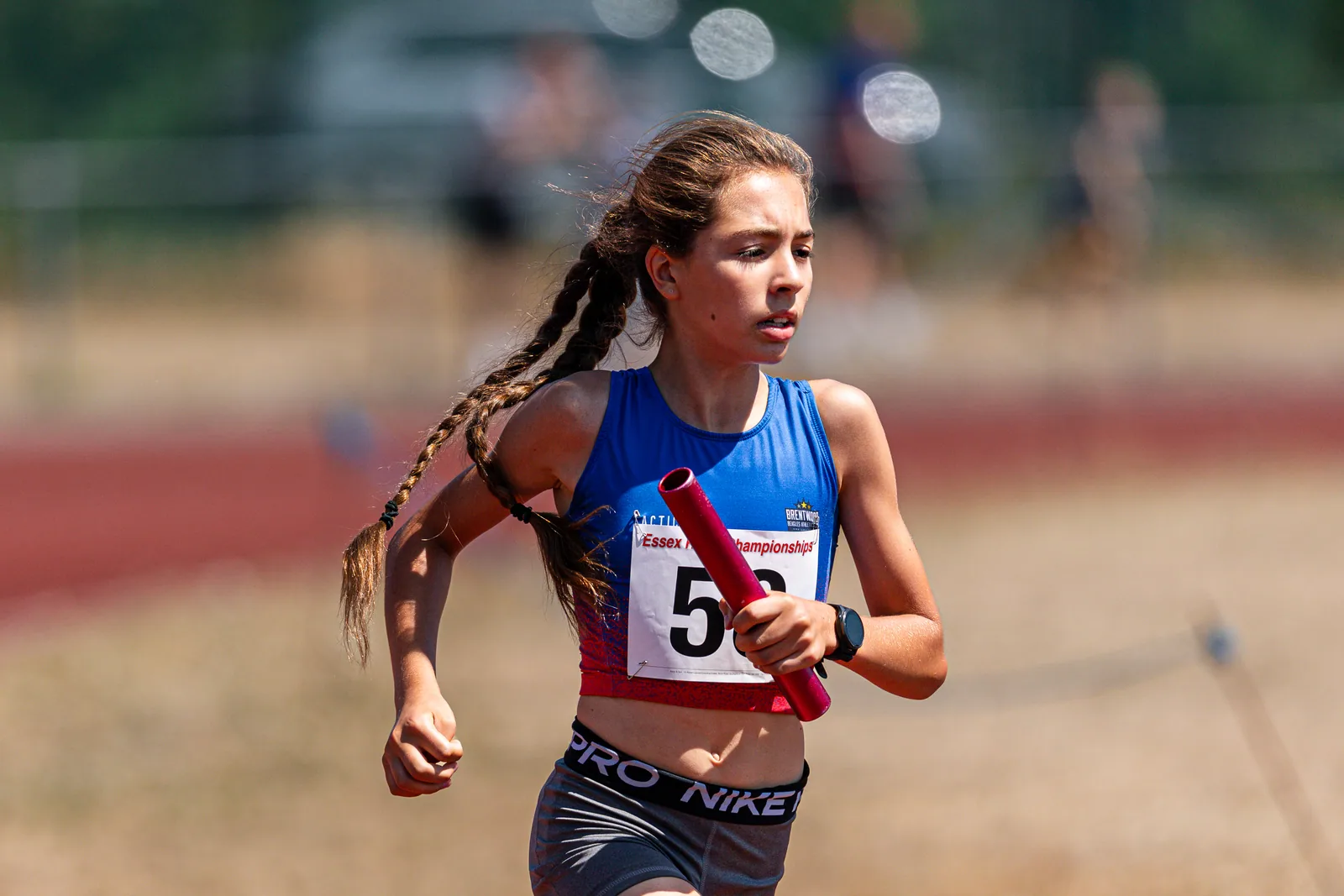 Brentwood Beagles athletes at the Essex Relay Championships, Thurrock, 12 July 2026