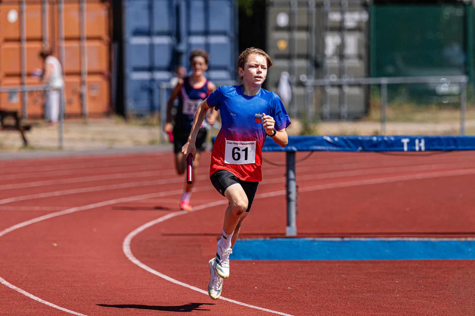 Brentwood Beagles athletes at the Essex Relay Championships, Thurrock, 12 July 2026