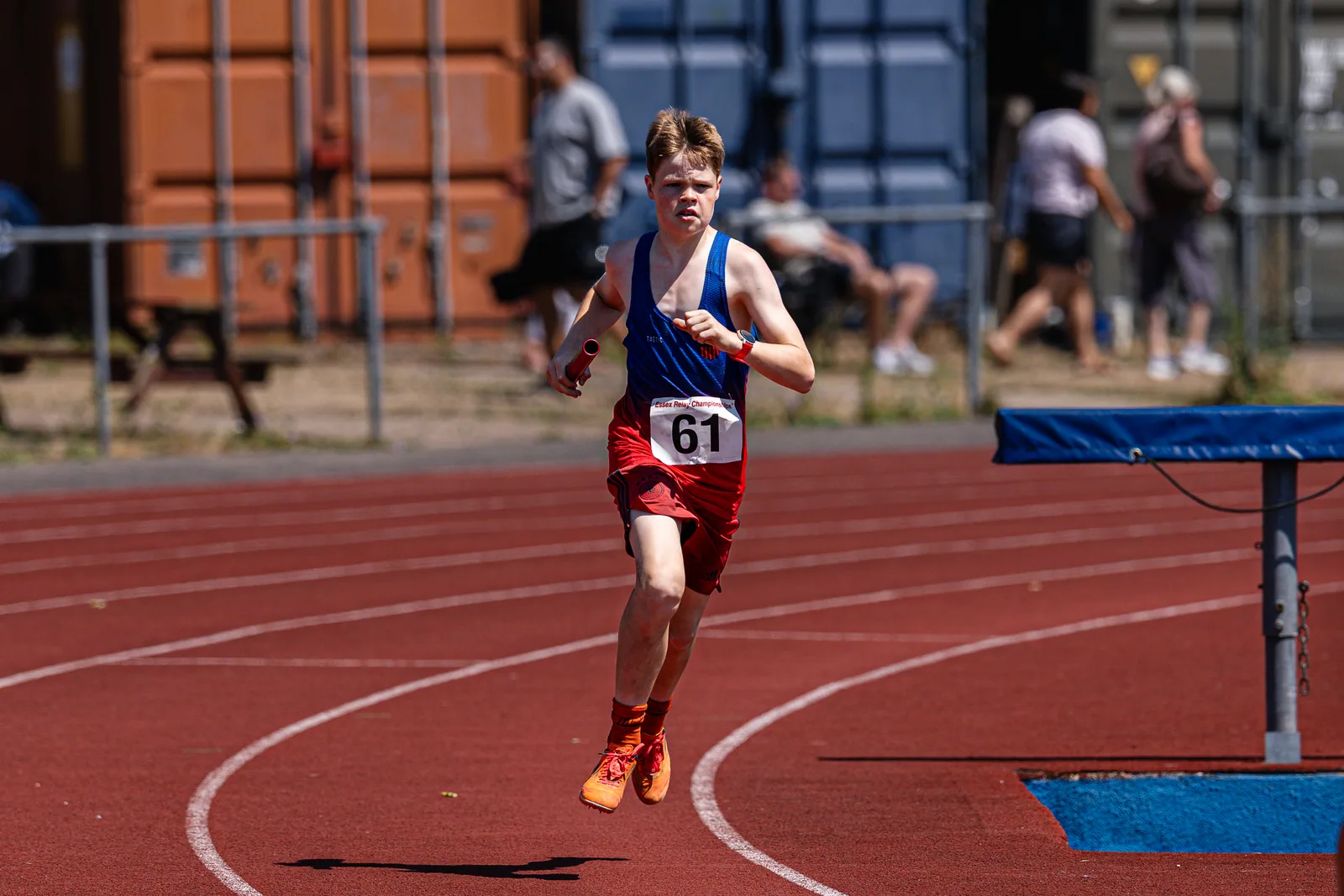 Brentwood Beagles athletes at the Essex Relay Championships, Thurrock, 12 July 2026