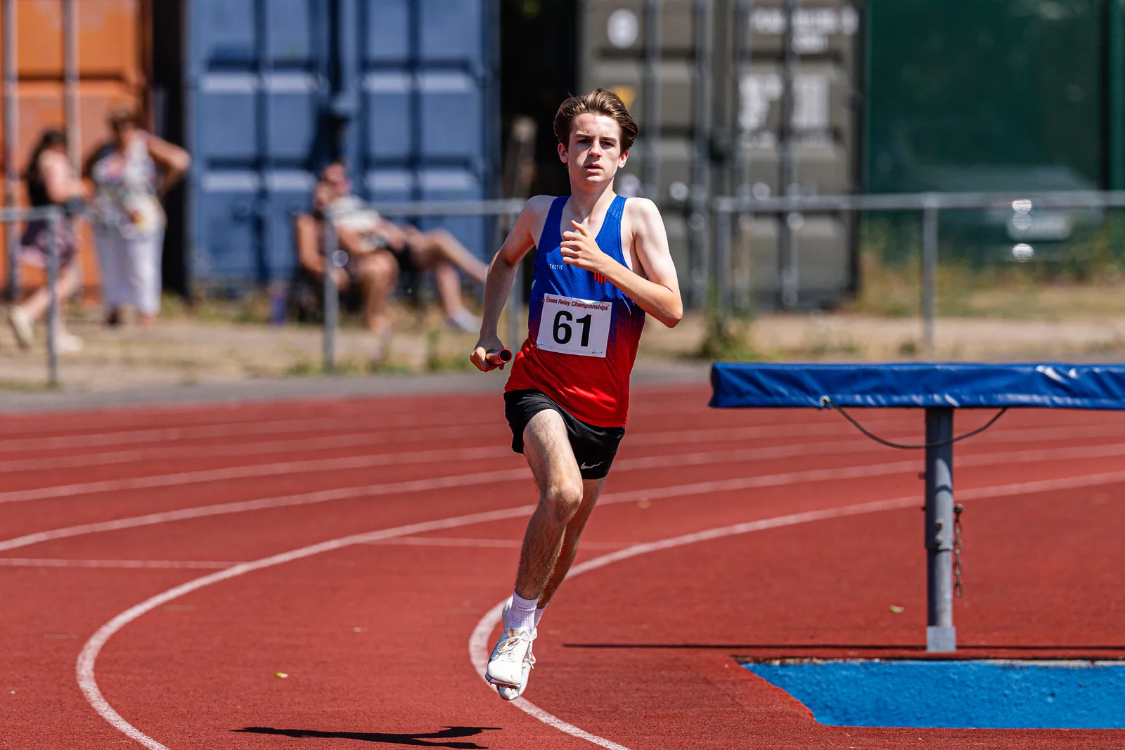 Brentwood Beagles athletes at the Essex Relay Championships, Thurrock, 12 July 2026