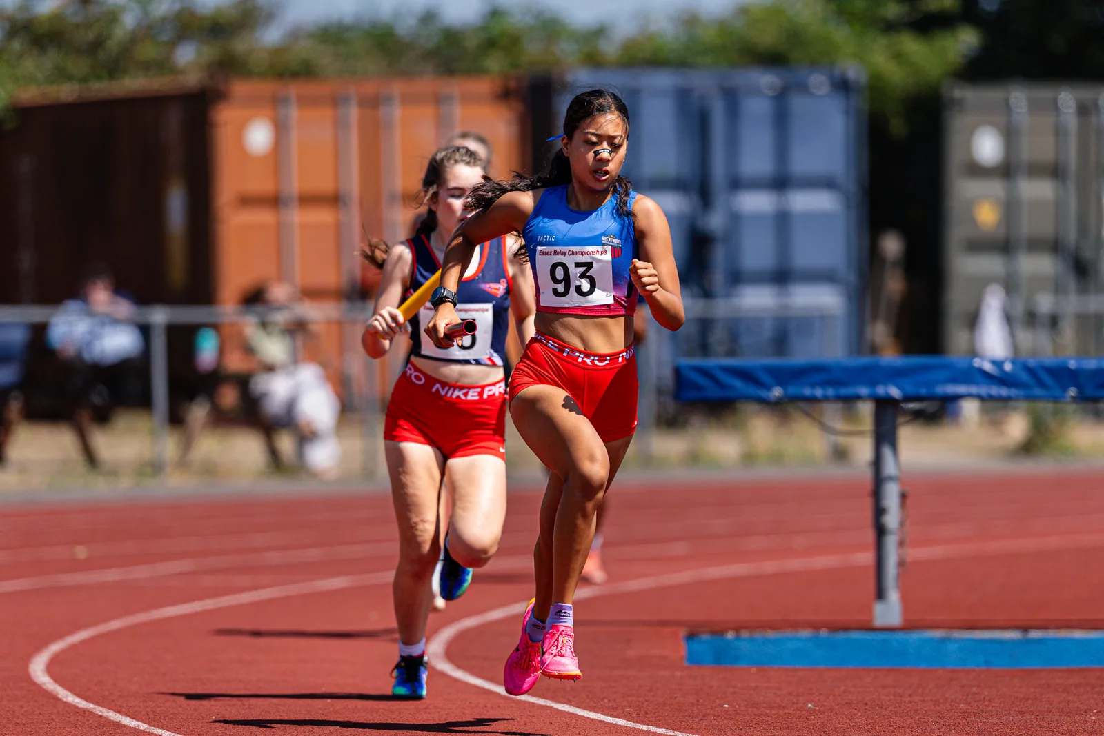 Brentwood Beagles athletes at the Essex Relay Championships, Thurrock, 12 July 2026