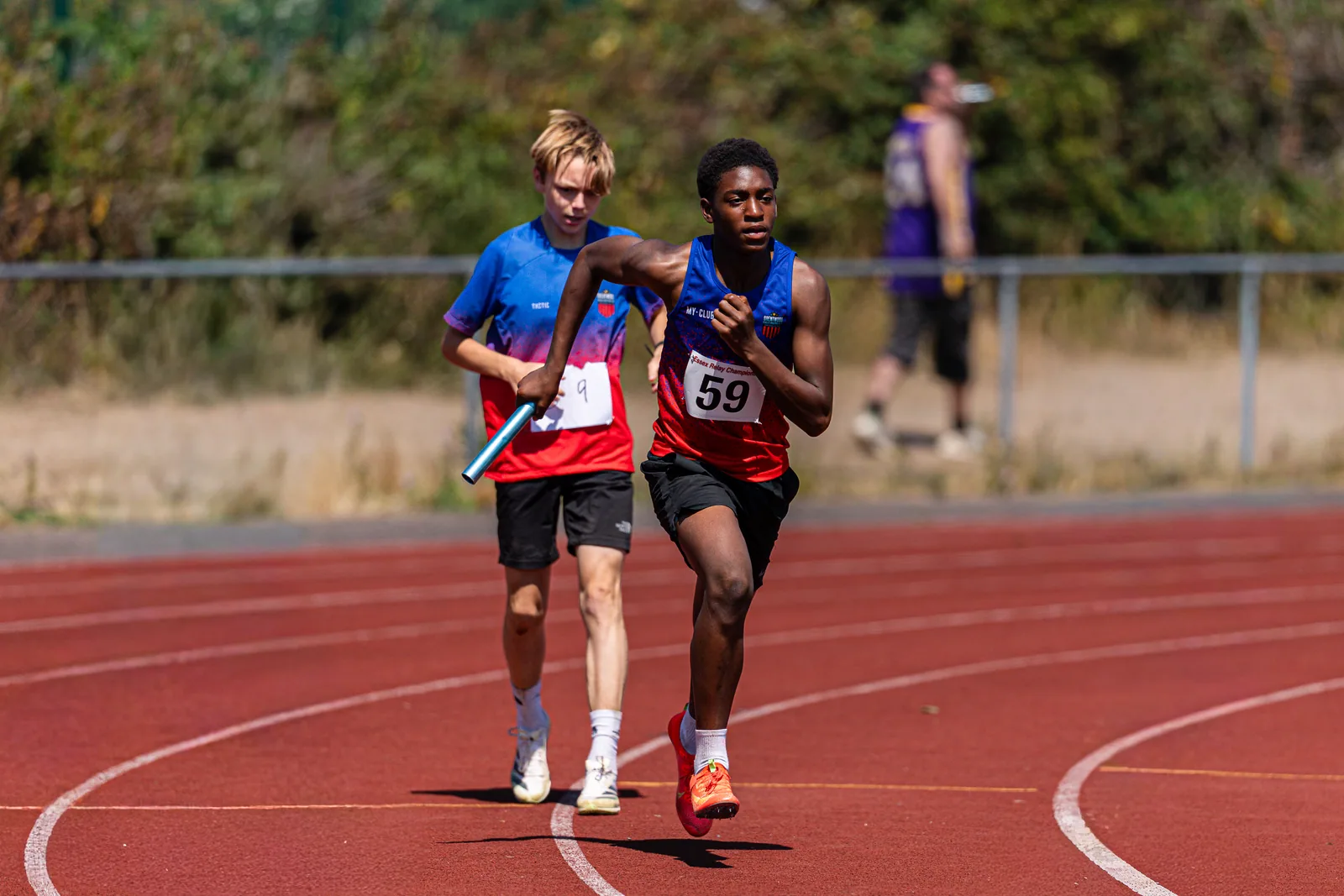 Brentwood Beagles athletes at the Essex Relay Championships, Thurrock, 12 July 2026