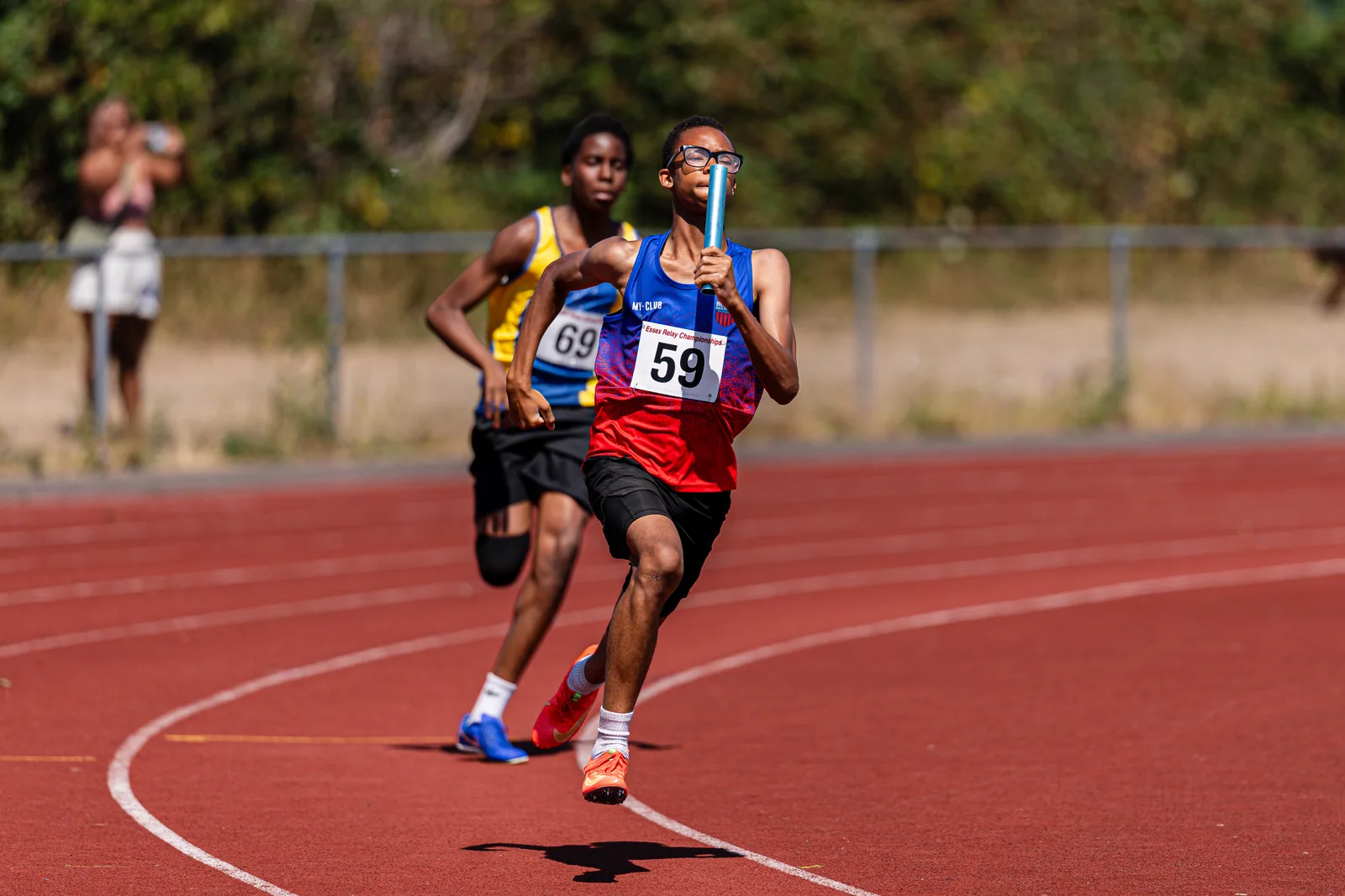 Brentwood Beagles athletes at the Essex Relay Championships, Thurrock, 12 July 2026