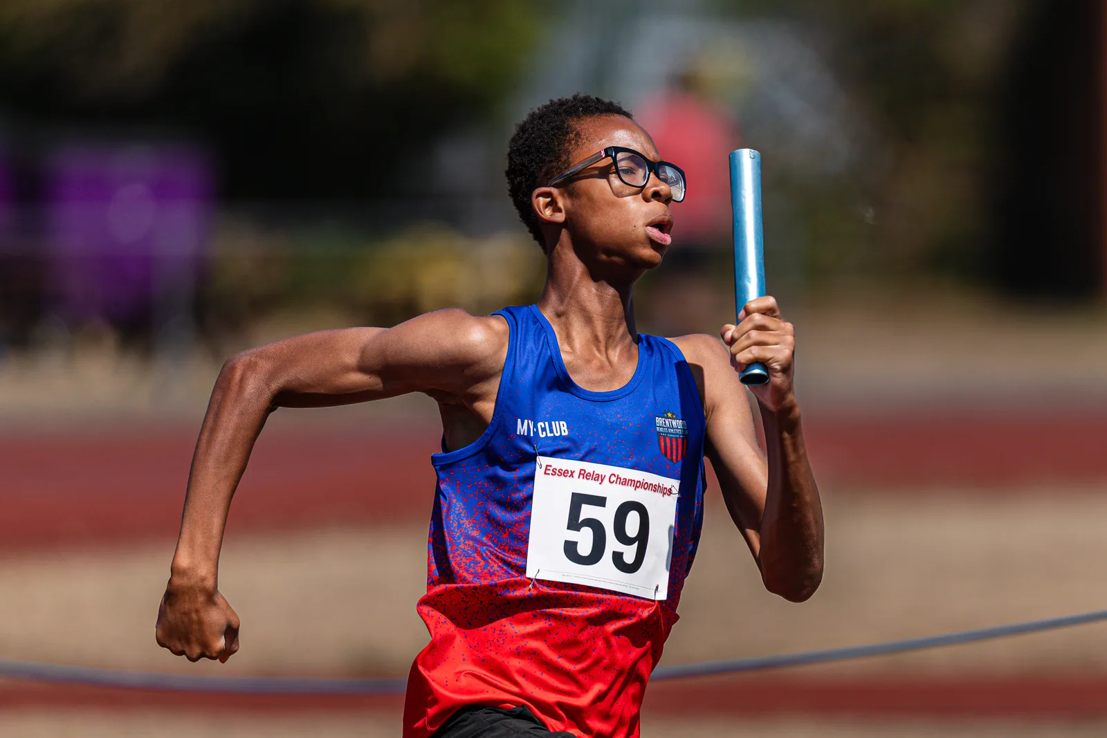 Brentwood Beagles athletes at the Essex Relay Championships, Thurrock, 12 July 2026
