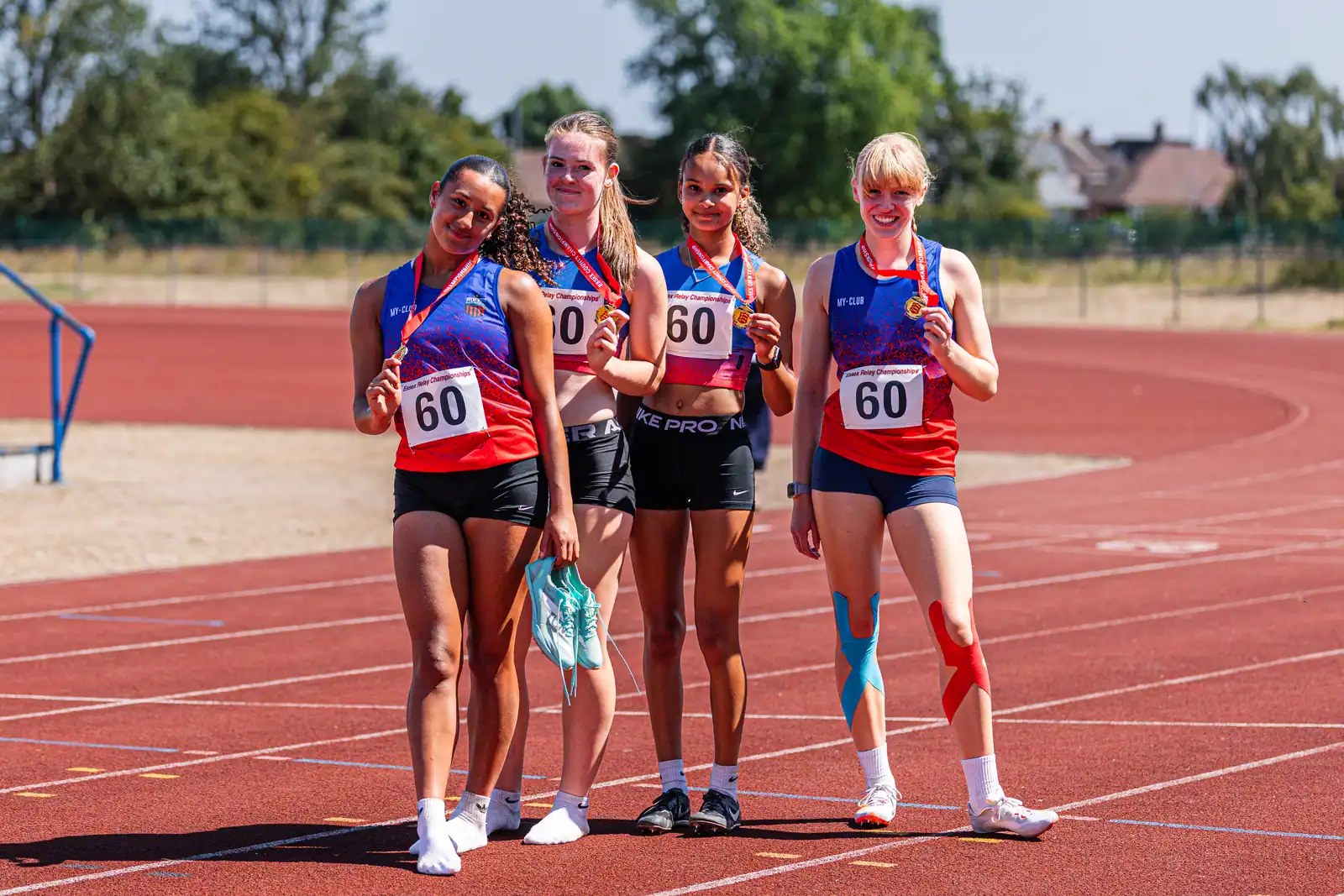 Brentwood Beagles athletes at the Essex Relay Championships, Thurrock, 12 July 2026