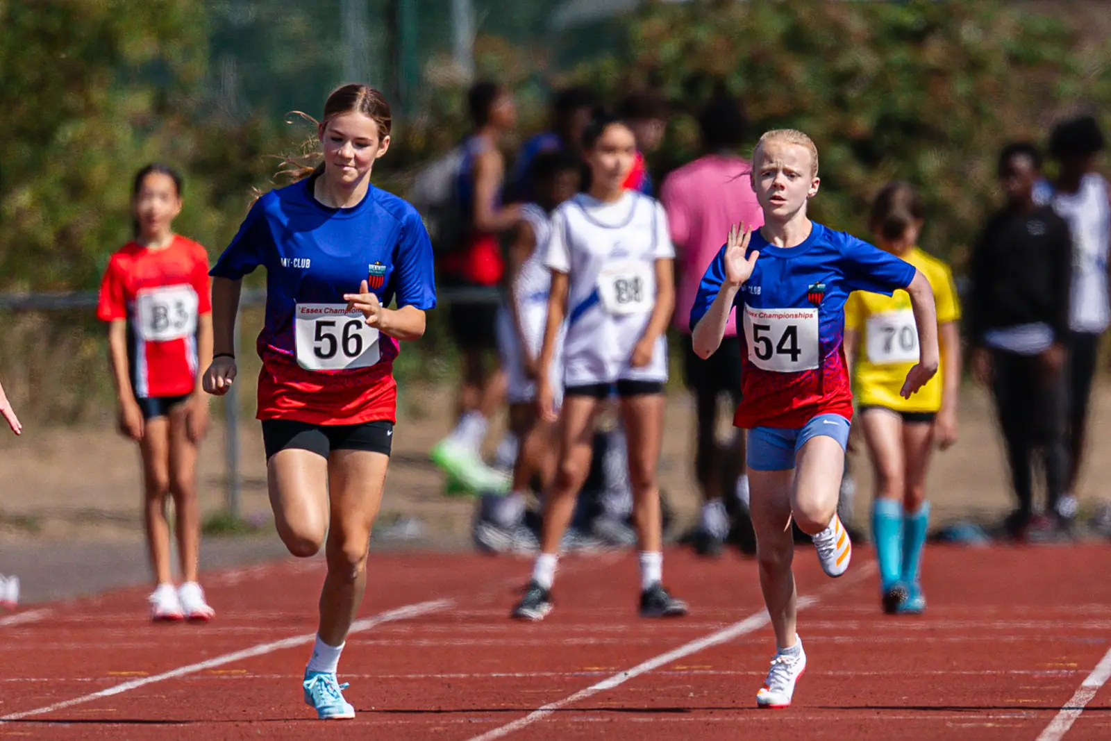 Brentwood Beagles athletes at the Essex Relay Championships, Thurrock, 12 July 2026