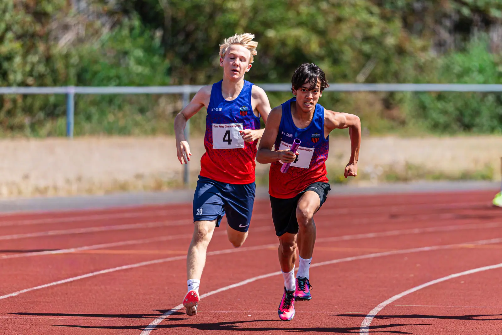 Brentwood Beagles athletes at the Essex Relay Championships, Thurrock, 12 July 2026