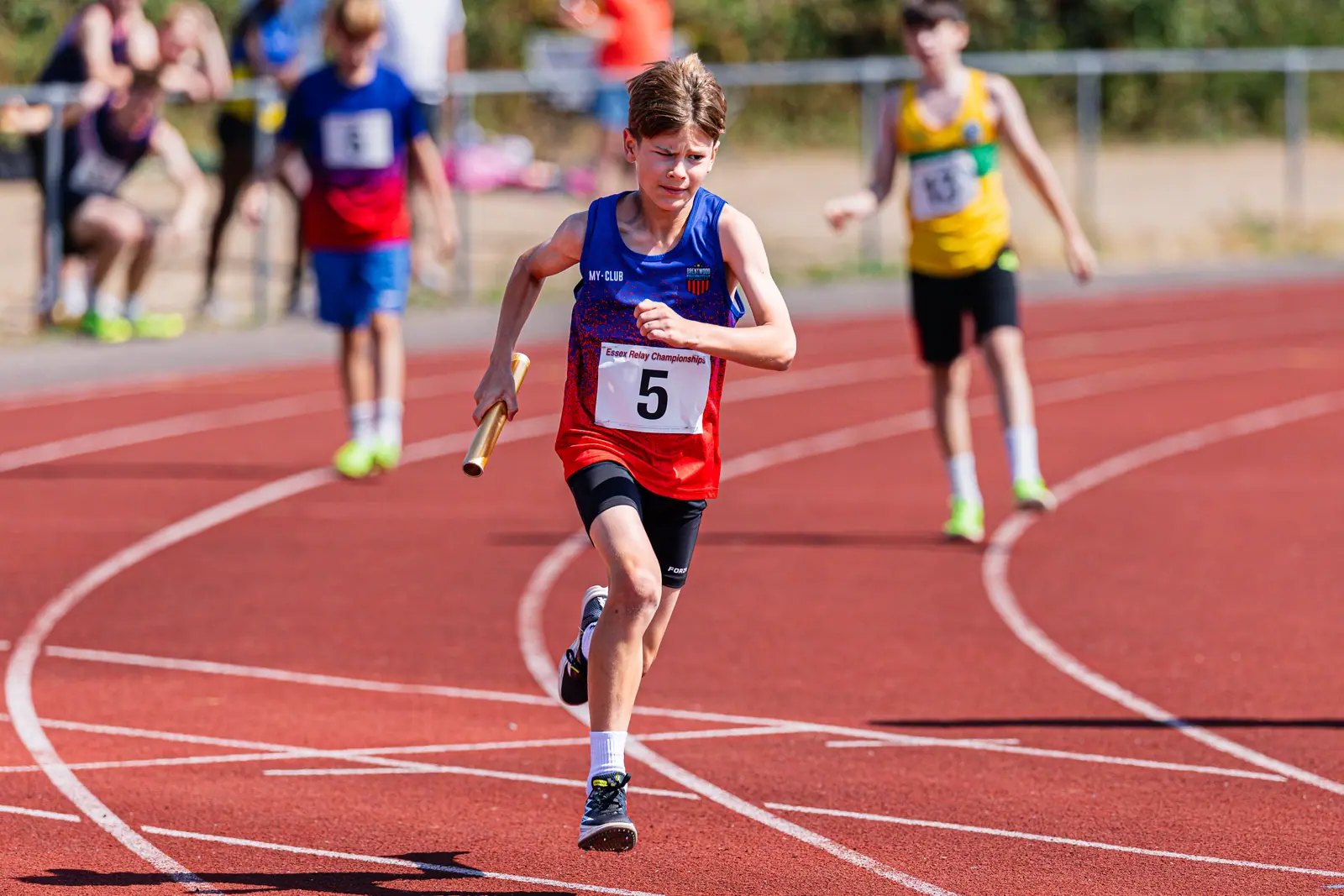 Brentwood Beagles athletes at the Essex Relay Championships, Thurrock, 12 July 2026