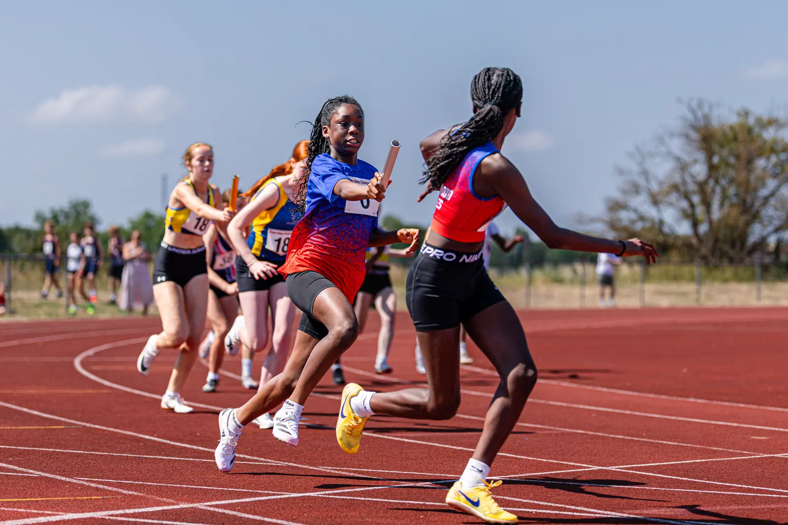 Brentwood Beagles athletes at the Essex Relay Championships, Thurrock, 12 July 2026
