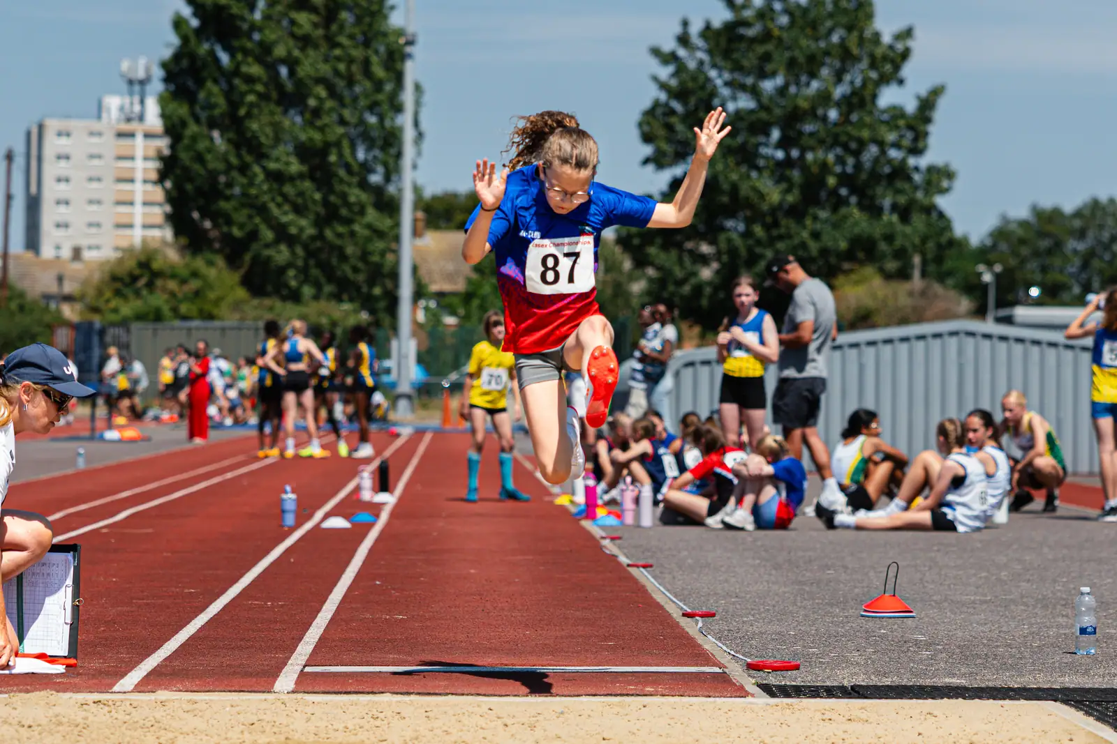 Brentwood Beagles athletes at the Essex Relay Championships, Thurrock, 12 July 2026
