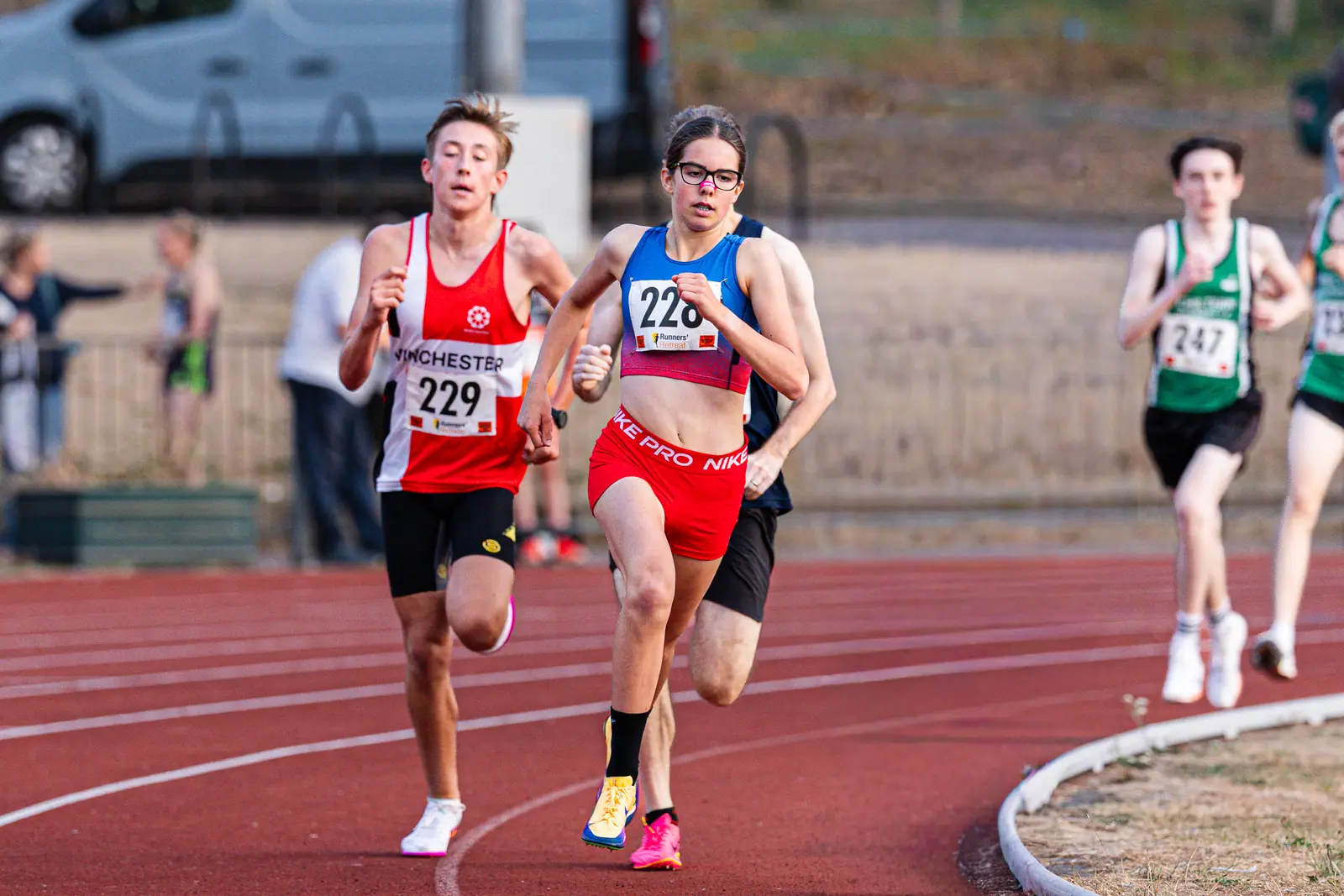 Brentwood Beagles athletes at the Watford Open Graded Meeting, Watford, 22 July 2026