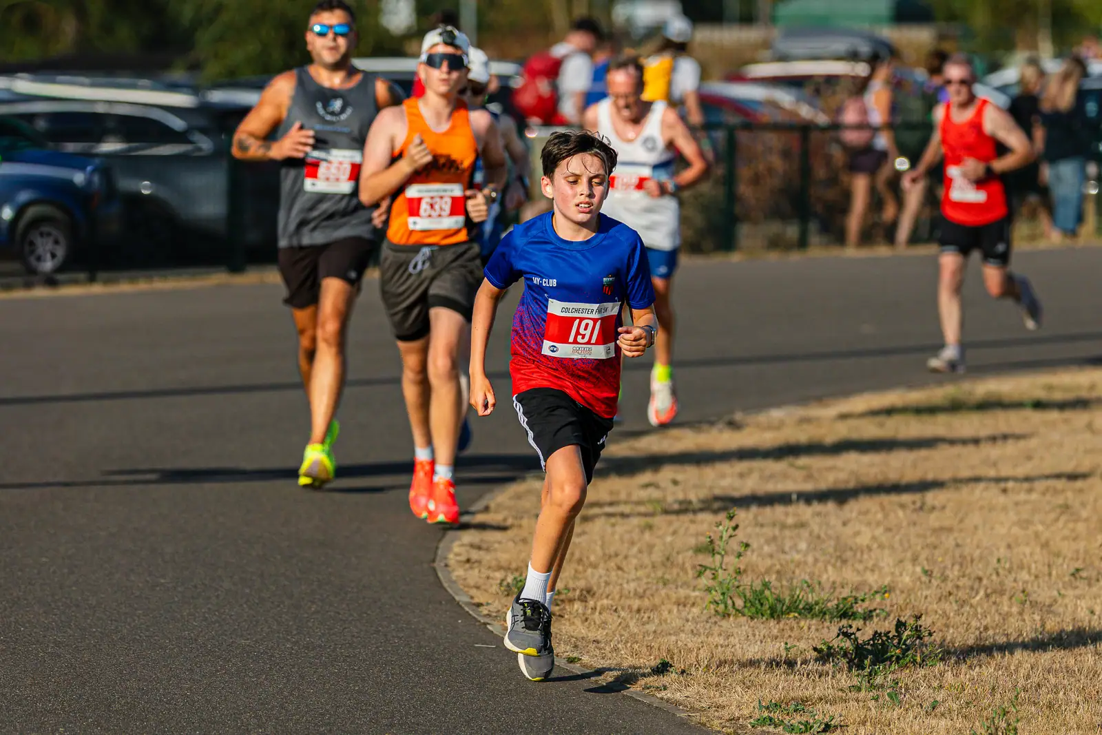 Brentwood Beagles athletes at the Colchester Friday Night 5K / Essex 5K Championships, Colchester, 7 August 2026