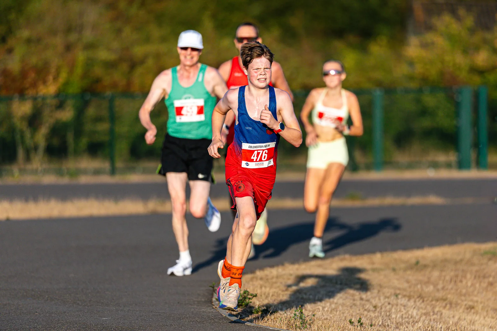 Brentwood Beagles athletes at the Colchester Friday Night 5K / Essex 5K Championships, Colchester, 7 August 2026