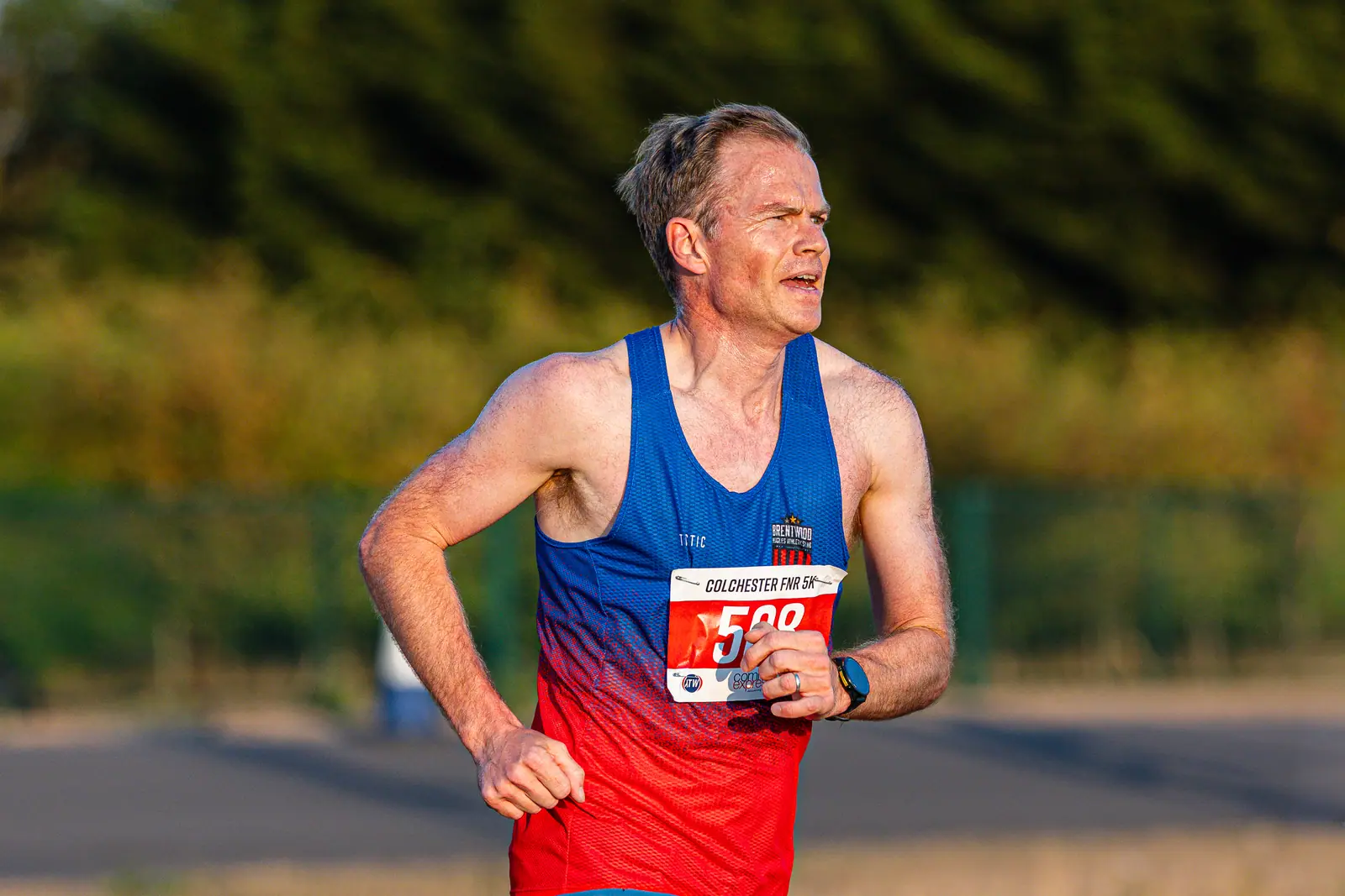 Brentwood Beagles athletes at the Colchester Friday Night 5K / Essex 5K Championships, Colchester, 7 August 2026