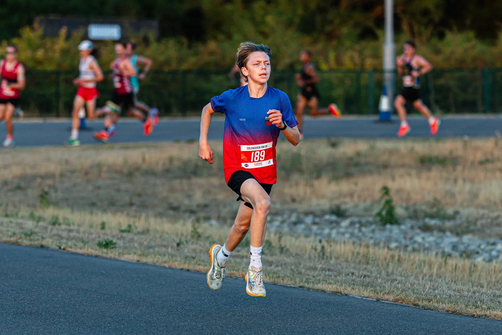 Brentwood Beagles athletes at the Colchester Friday Night 5K / Essex 5K Championships, Colchester, 7 August 2026