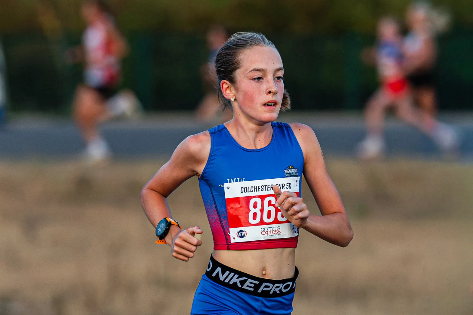 Brentwood Beagles athletes at the Colchester Friday Night 5K / Essex 5K Championships, Colchester, 7 August 2026