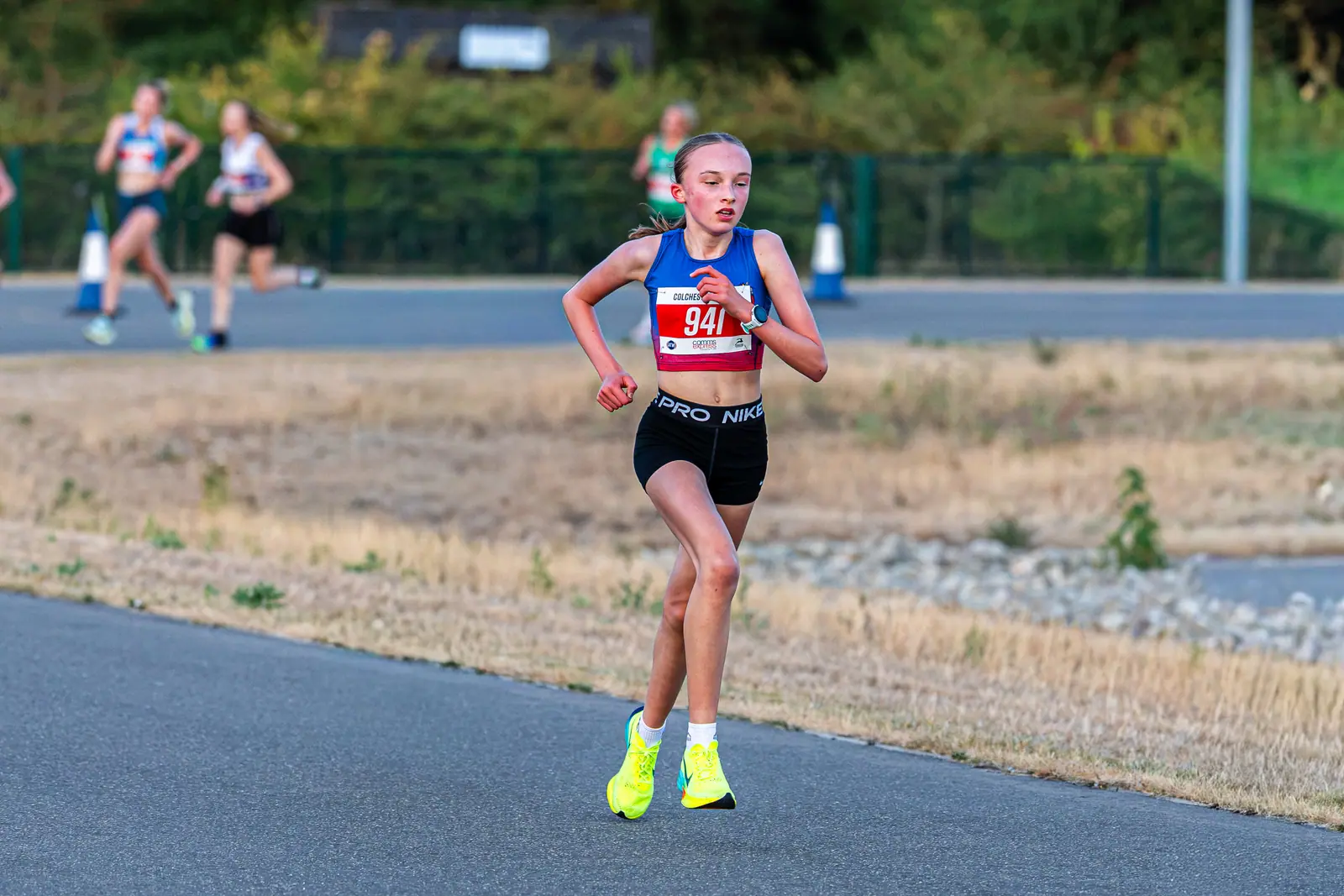 Brentwood Beagles athletes at the Colchester Friday Night 5K / Essex 5K Championships, Colchester, 7 August 2026