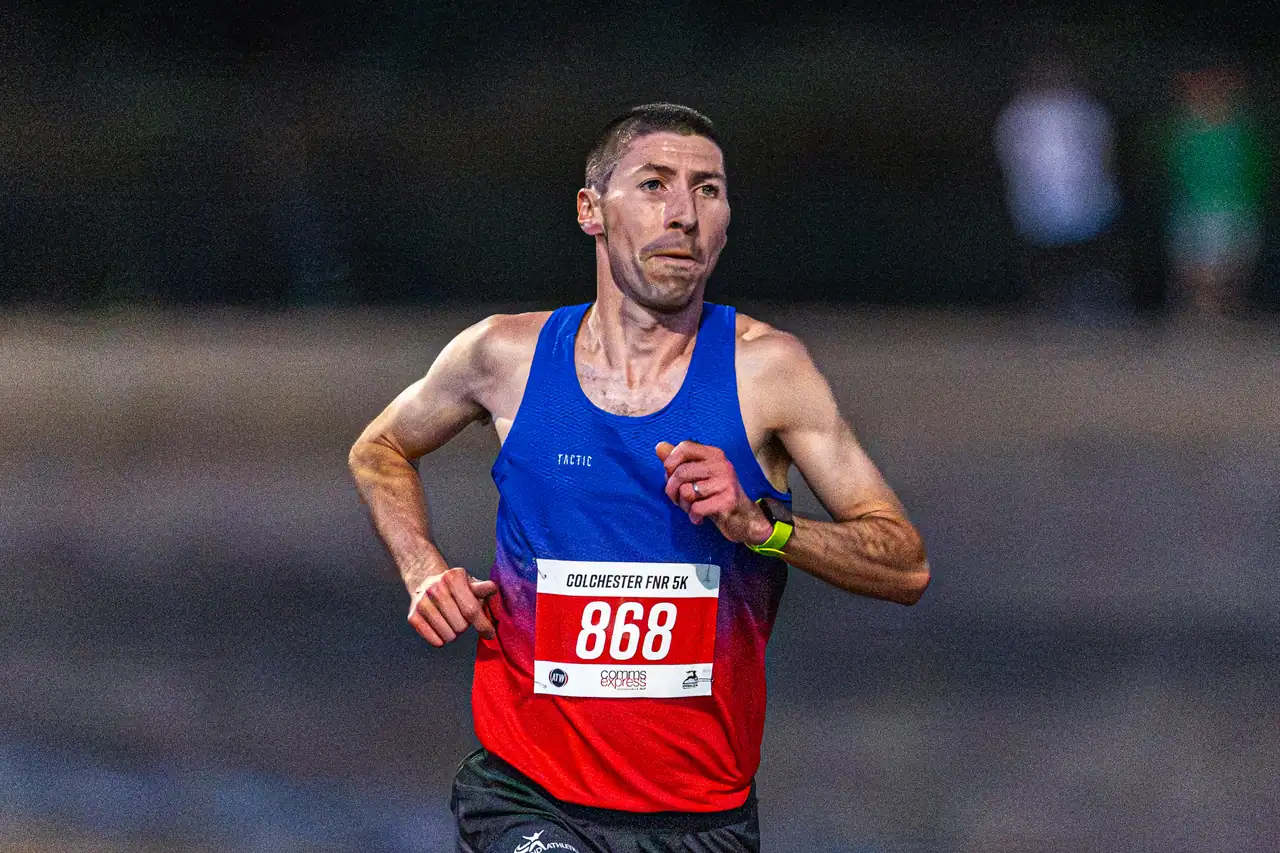 Brentwood Beagles athletes at the Colchester Friday Night 5K / Essex 5K Championships, Colchester, 7 August 2026