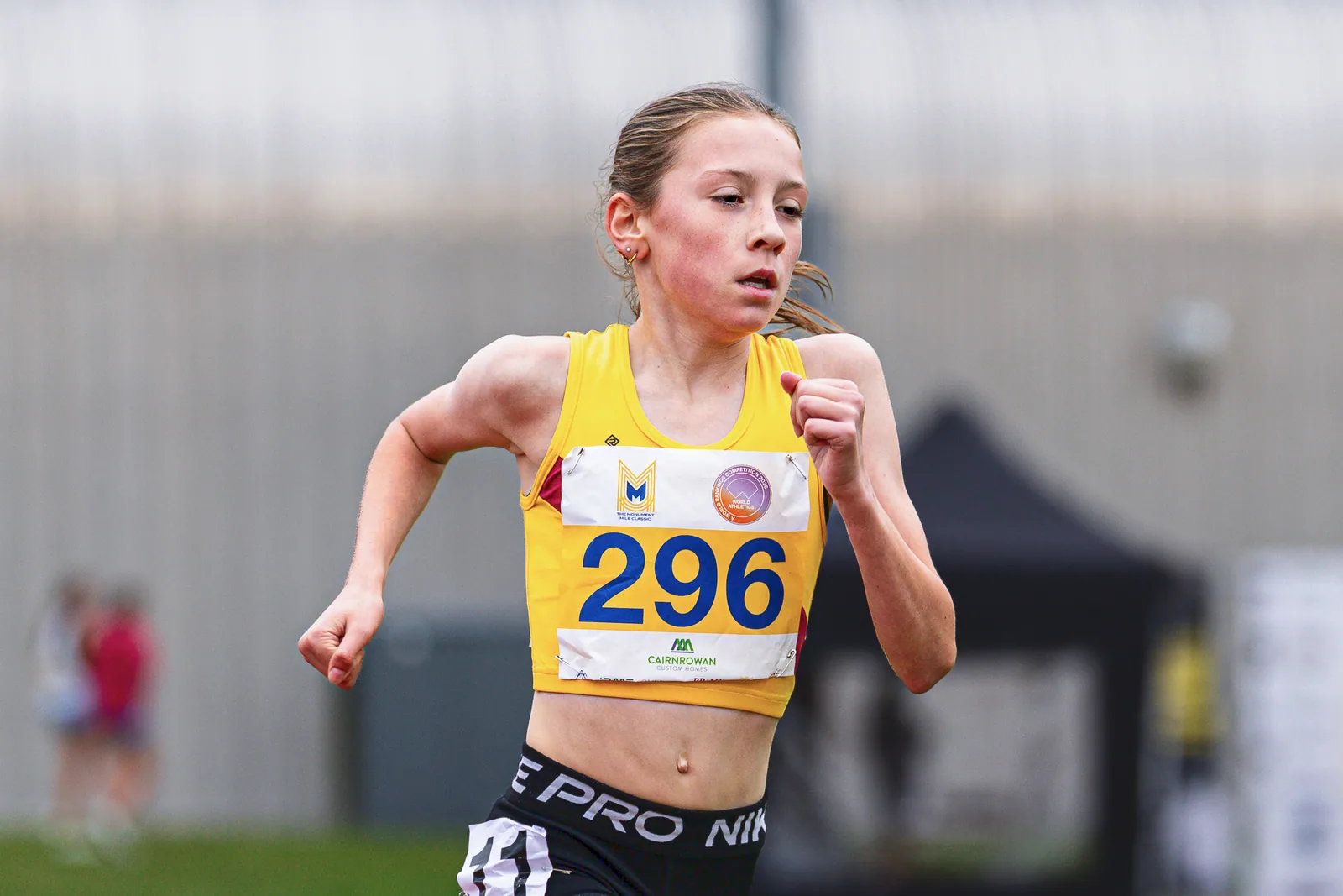Brentwood Beagles athletes at the Monument Mile, Stirling, 6 September 2026
