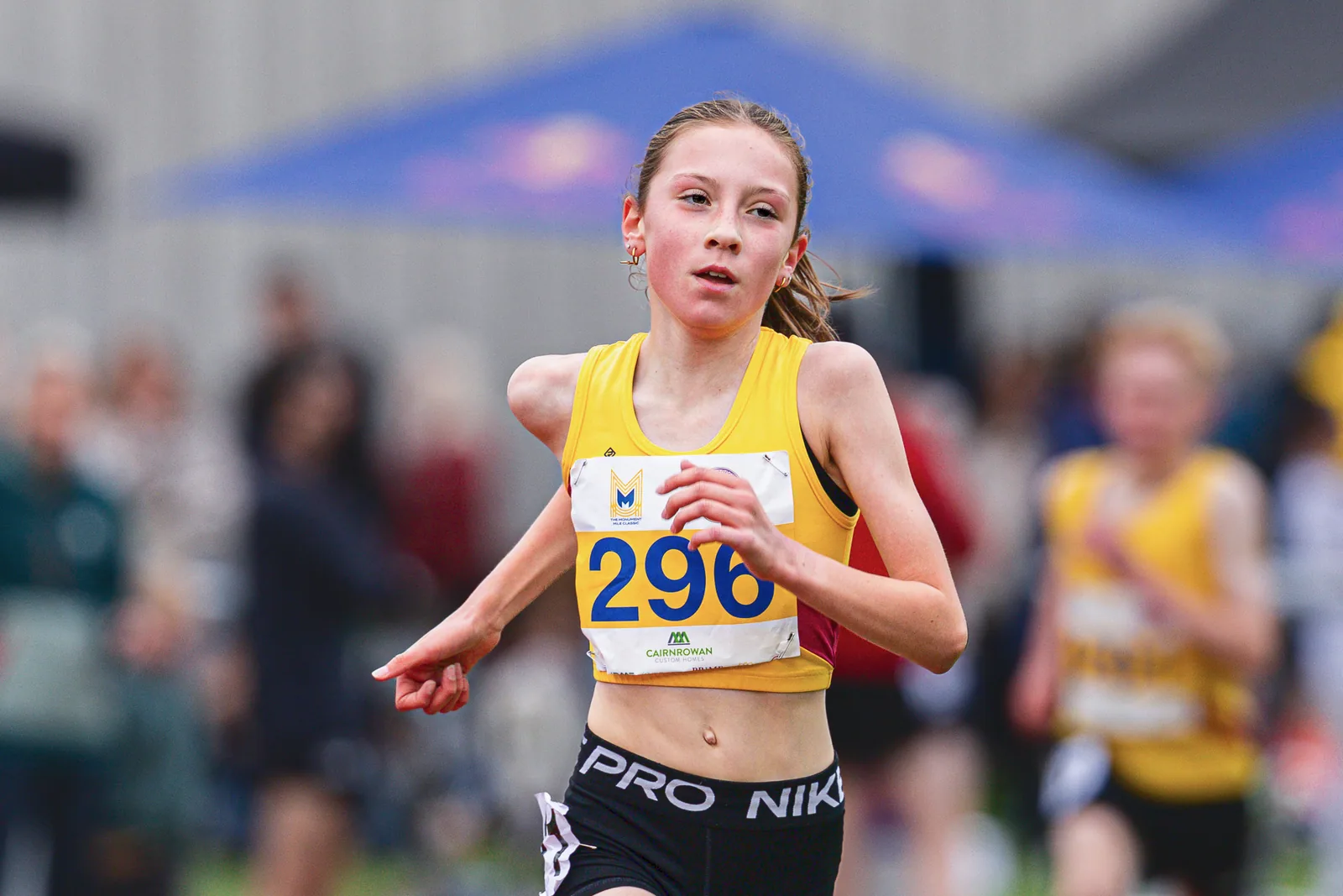 Brentwood Beagles athletes at the Monument Mile, Stirling, 6 September 2026