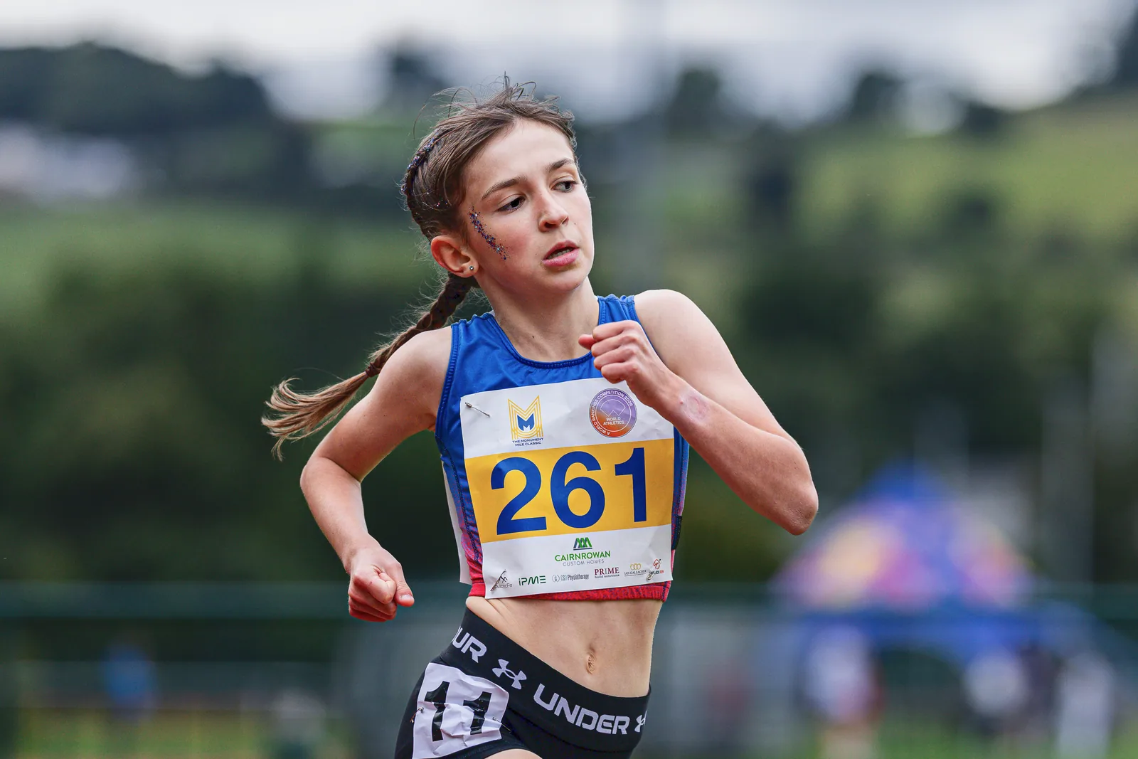 Brentwood Beagles athletes at the Monument Mile, Stirling, 6 September 2026