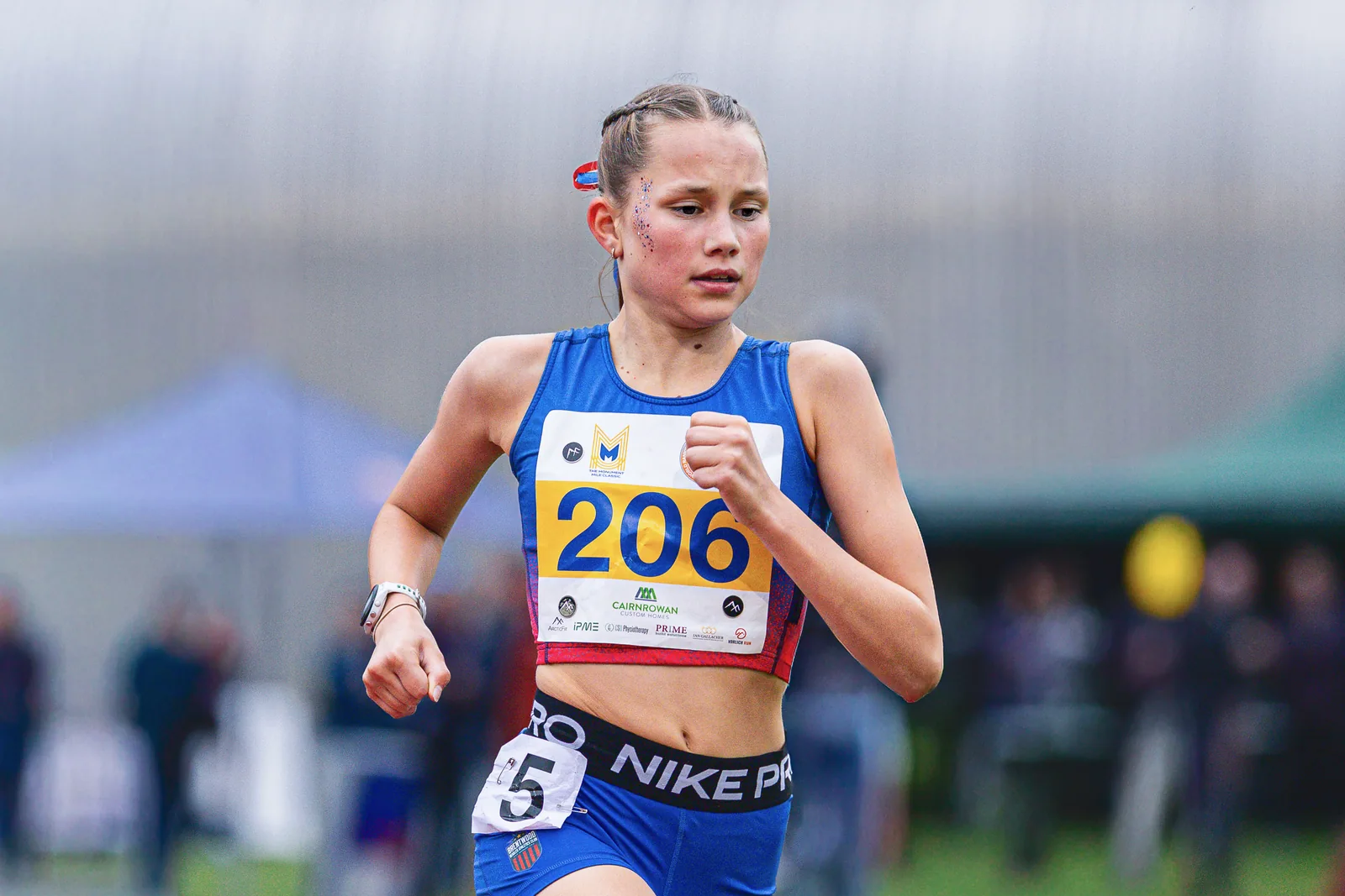 Brentwood Beagles athletes at the Monument Mile, Stirling, 6 September 2026
