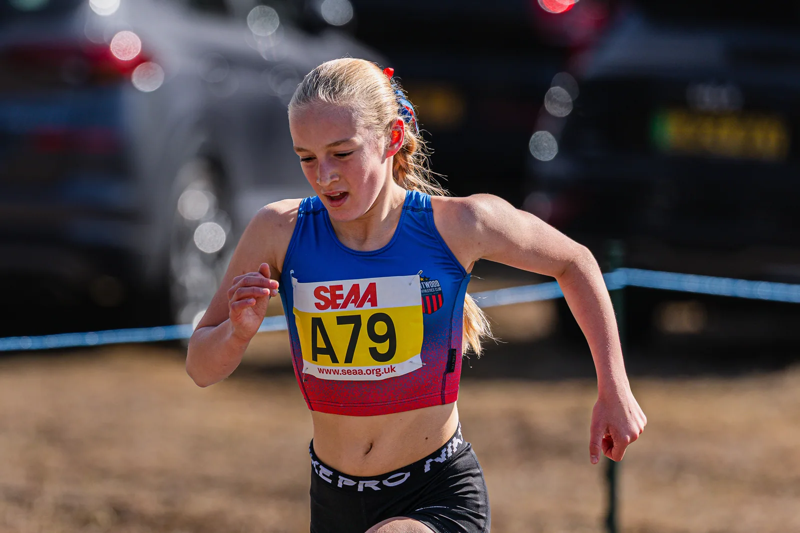 Brentwood Beagles athletes at the SEAA Road Relays, Rushmoor Arena, Aldershot, 26 September 2026