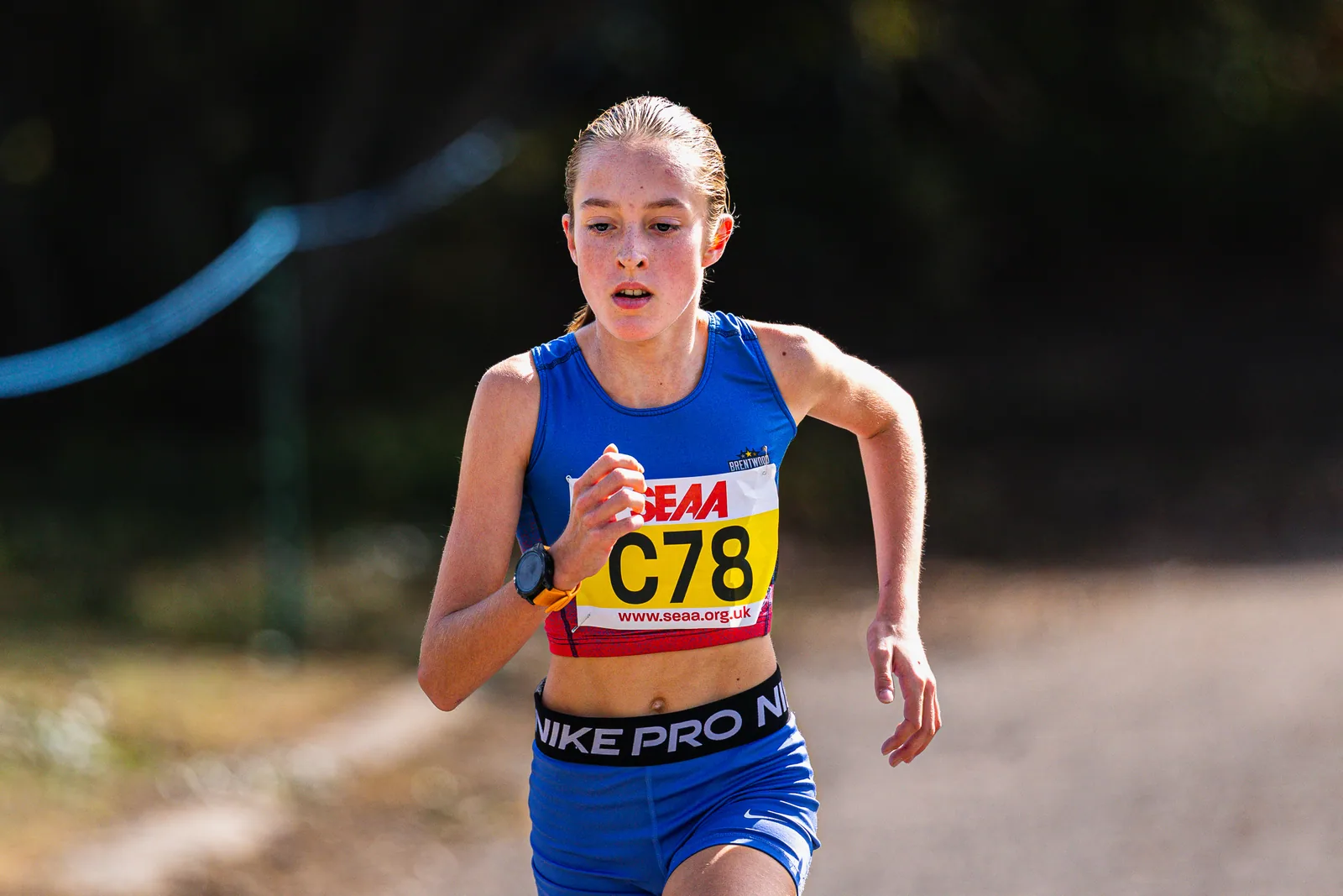 Brentwood Beagles athletes at the SEAA Road Relays, Rushmoor Arena, Aldershot, 26 September 2026