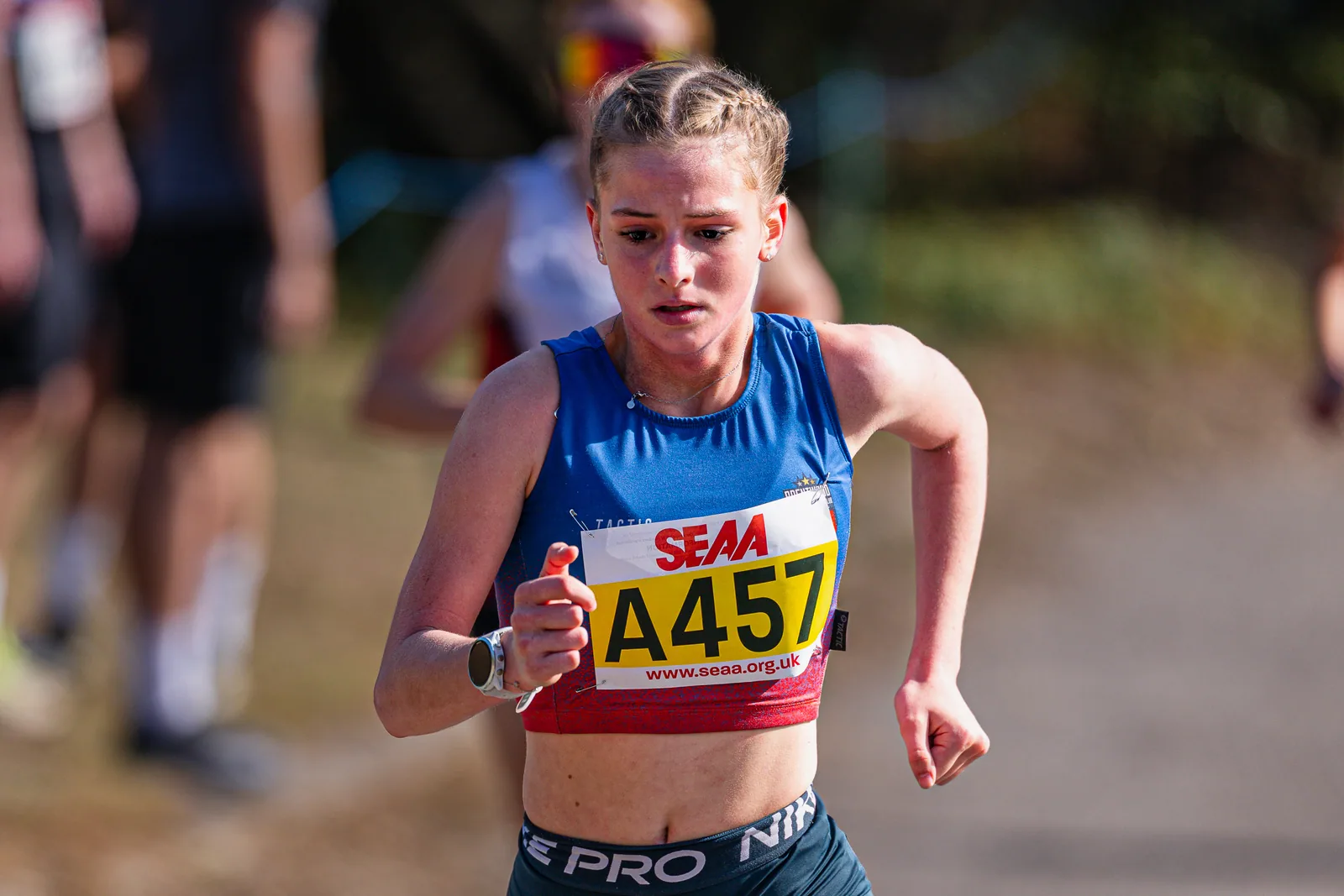 Brentwood Beagles athletes at the SEAA Road Relays, Rushmoor Arena, Aldershot, 26 September 2026