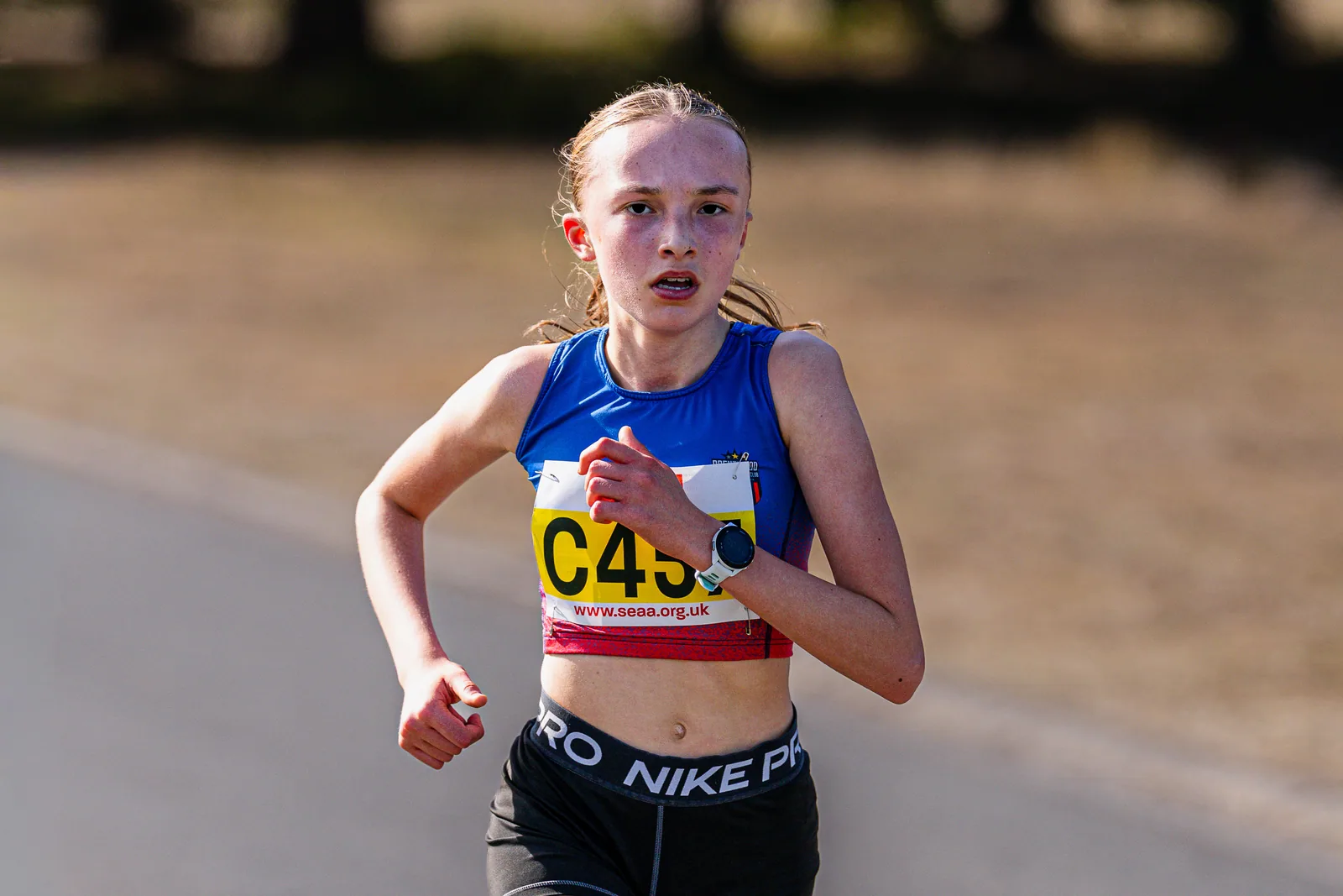 Brentwood Beagles athletes at the SEAA Road Relays, Rushmoor Arena, Aldershot, 26 September 2026